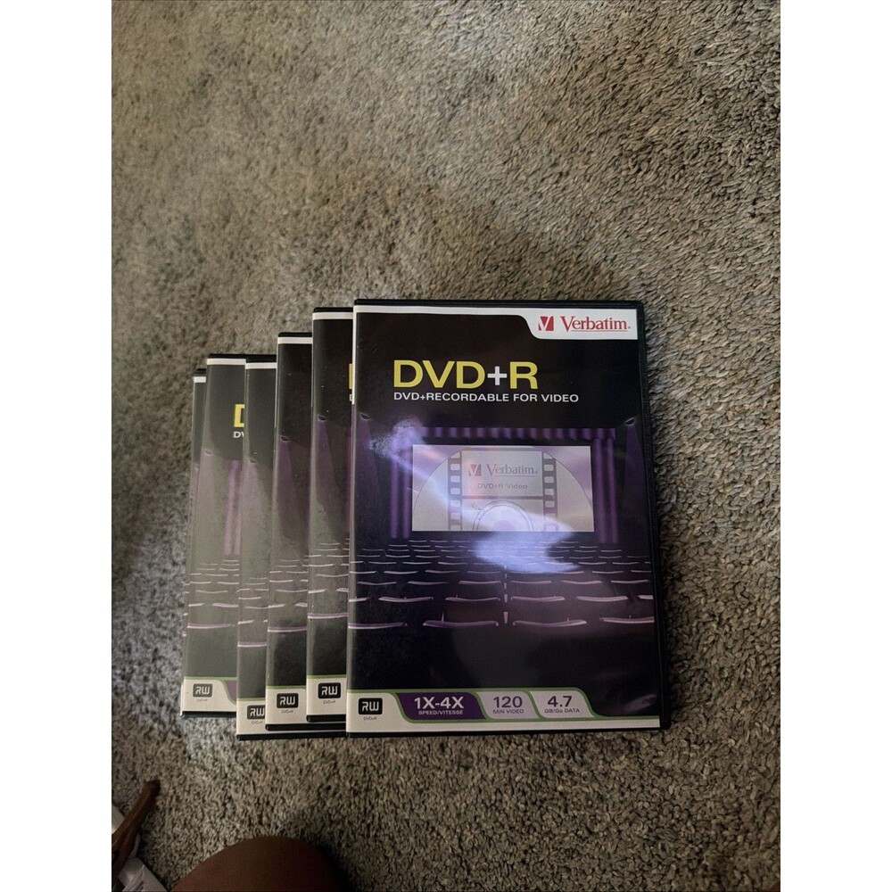 Verbatim® DVD-R Recordable Video Discs Thin Jewel Cases 120 Min 4.7GB Lot of 6